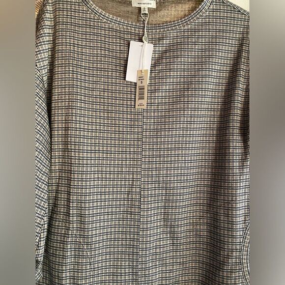 Max Studio Mini  Dress Womens Size Small  Pockets Long Sleeve NWT - Picture 4 of 11